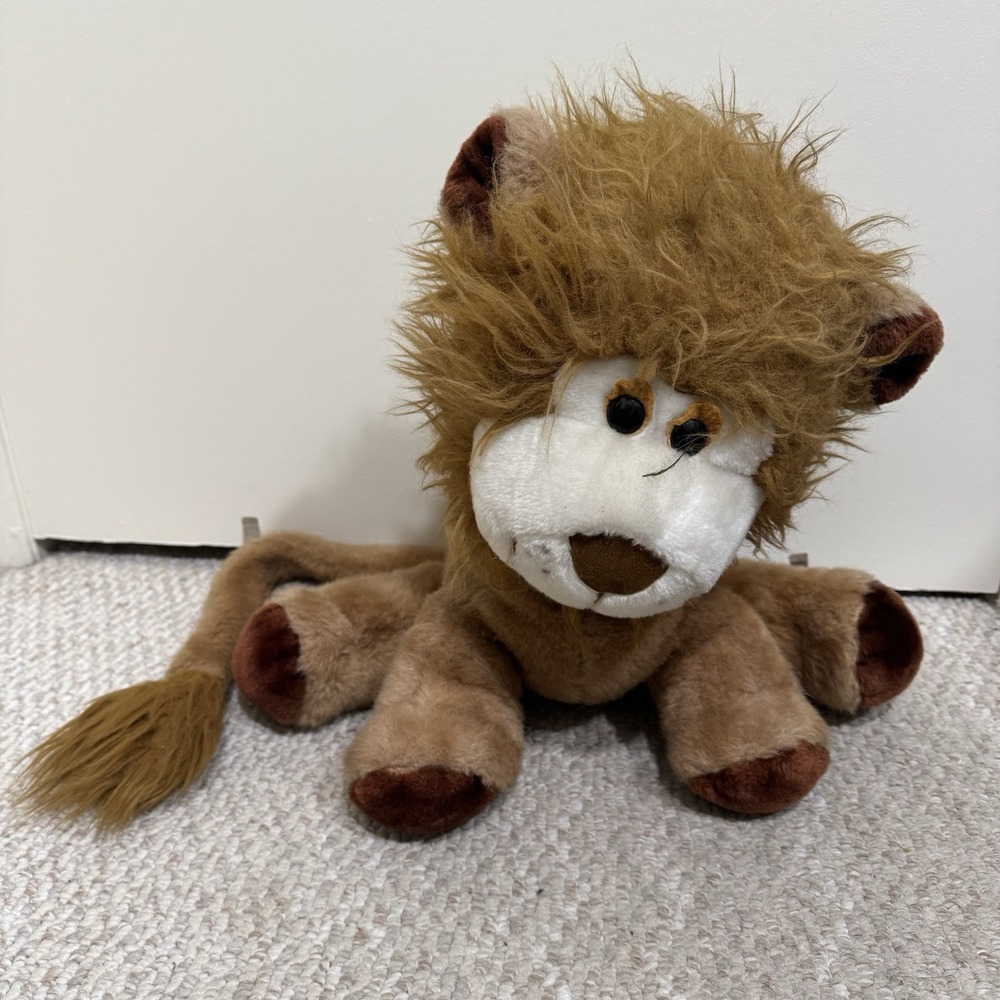 Vintage Plush 15" Lion by Kamar, Handmade In Korea